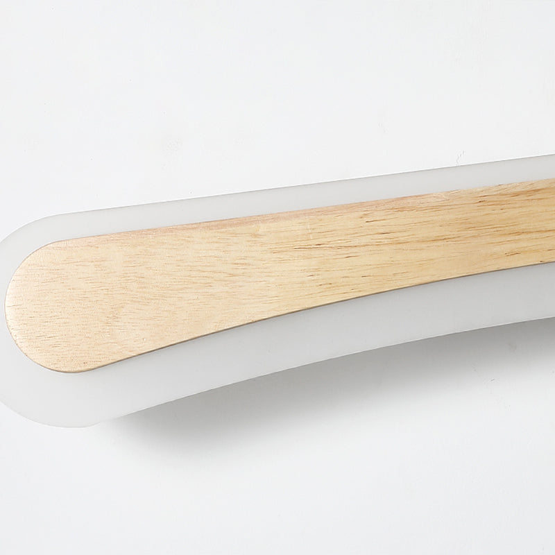 Houten LED Wandlamp met Acryl Kap Badkamerspiegel Verlichting Scandinavisch Design 40cm 60cm 80cm | Sansoti