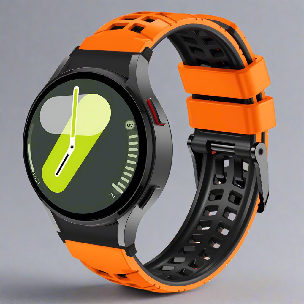 Bracelet de sport en silicone pour montre connectée de 47 mm, noir, orange, gris, rouge, bleu, blanc, vert, réglable et confortable | Sansoti