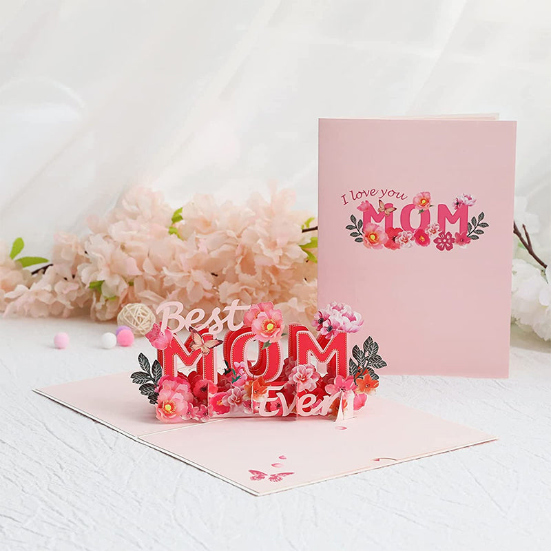 3D-Pop-up-Grußkarte mit Blumenmotiv für Muttertag, Geburtstag und Jubiläum - persönliches Geschenk und Grußkarte | Sansoti