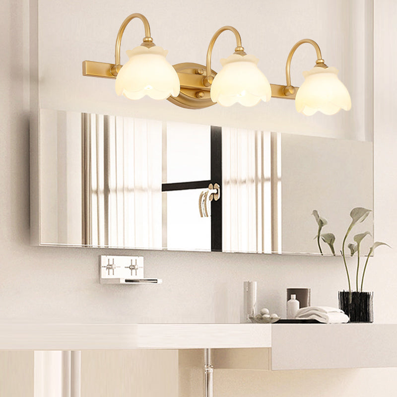 Traditionele Wandlamp Badkamerspiegel Verlichting LED Messing 2/3/4 Lichtpunten | Sansoti