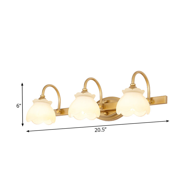 Traditionele Wandlamp Badkamerspiegel Verlichting LED Messing 2/3/4 Lichtpunten | Sansoti
