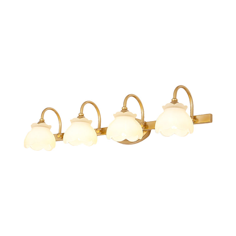 Traditionele Wandlamp Badkamerspiegel Verlichting LED Messing 2/3/4 Lichtpunten | Sansoti