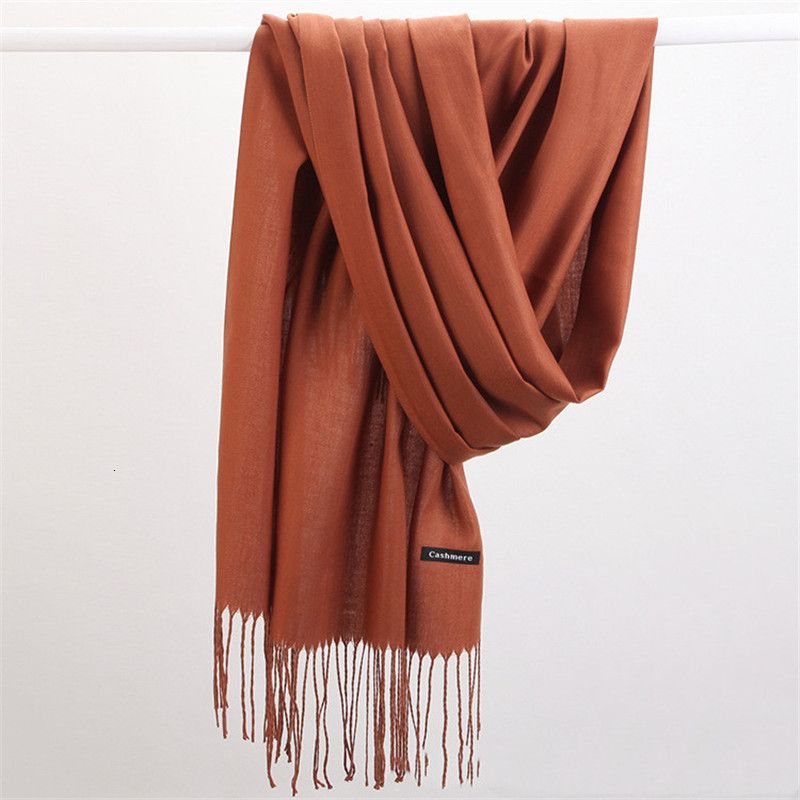 Extra langer Kaschmir-Damenschal, einfarbiger Winterschal, weich, warm und elegant, Accessoire für Herbst und Winter, 10 Farben | Sansoti