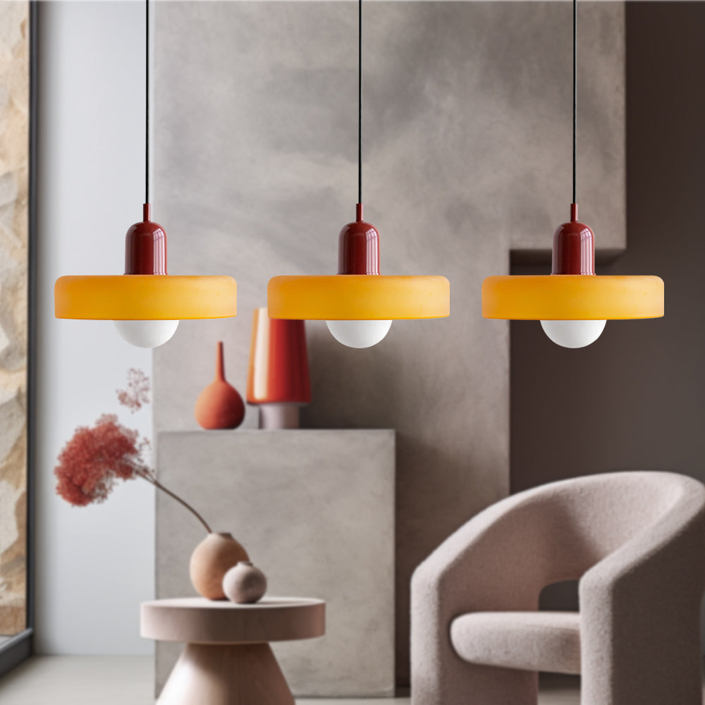 Luccon Suspension Triple Verre G9 Couleurs Rétro Table à Manger Salon Design Éclairage Multi-lampes | Restfield