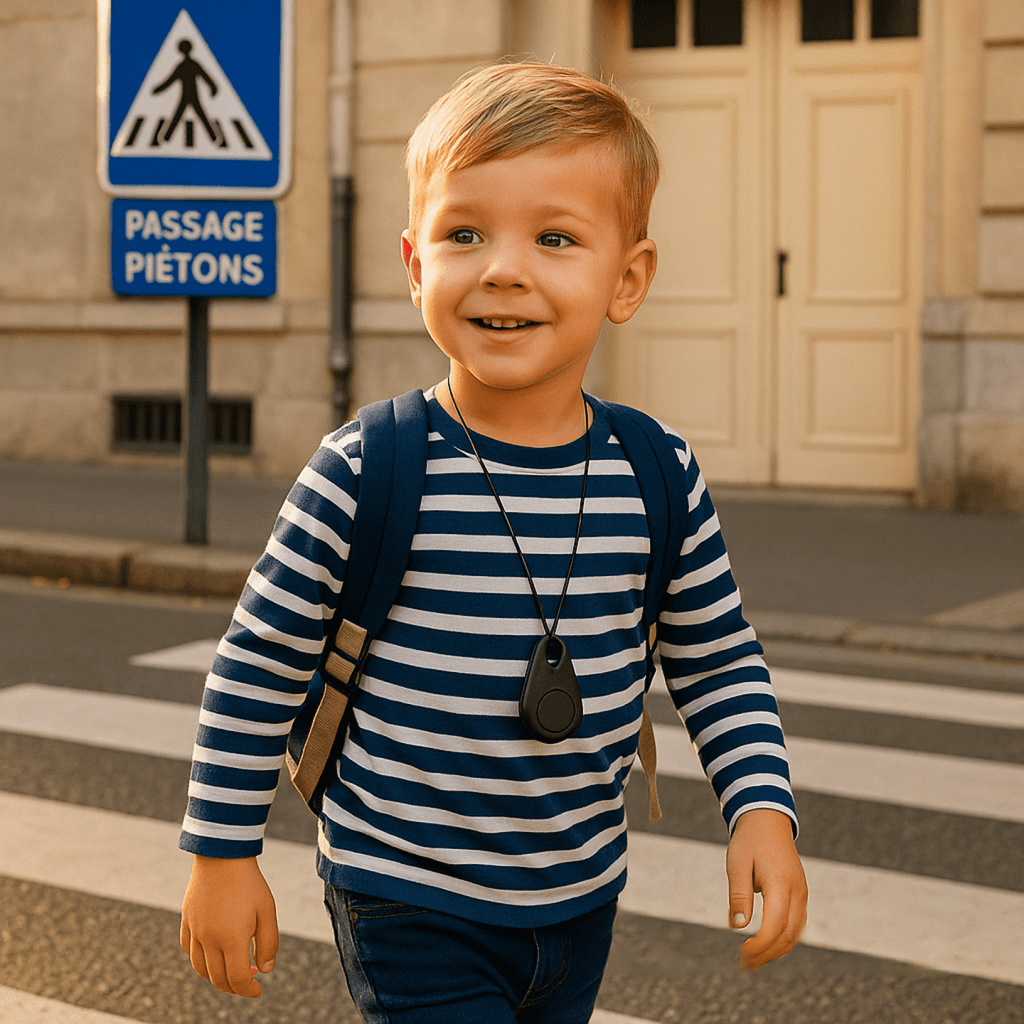 Kinder GPS-Tracker Waterdicht met Real-Time Locatie & SOS-Alarm | Klein, Licht, Draagtasje en Beveiligingsfuncties | Sansoti
