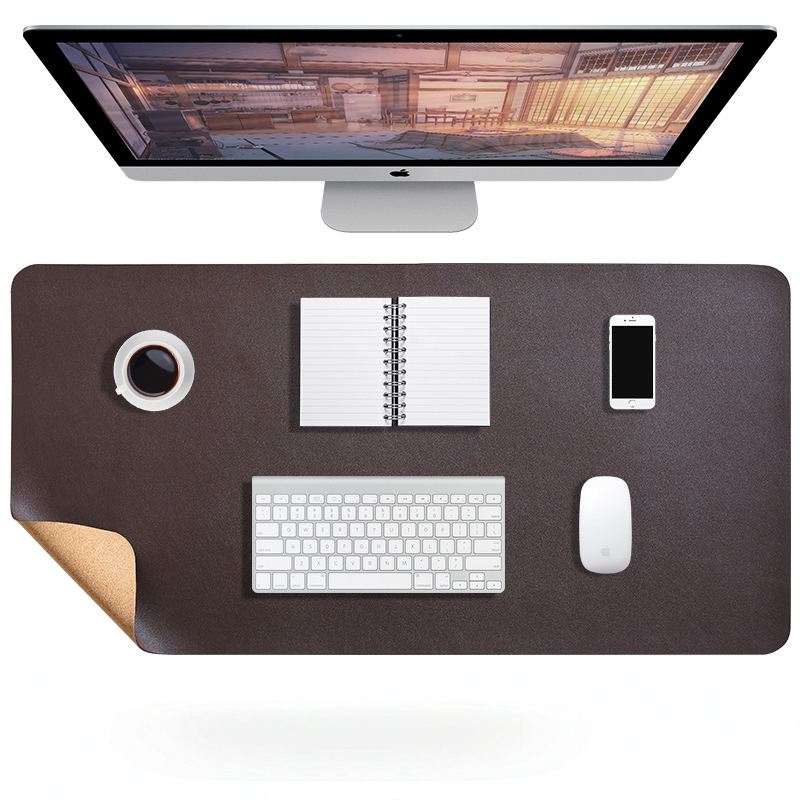 Elegante Bureaumat van Kunstleer — Waterafstotend, Antislip & Krasbestendig — Groot Oppervlak voor Bureau, Muismat & Laptop | Sansoti