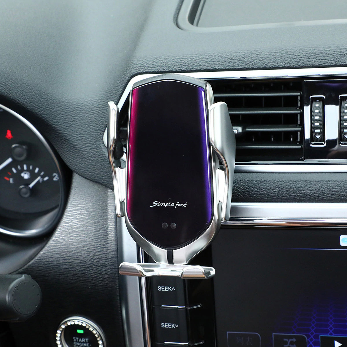 Car Phone Holder Wireless Charger Automatic Infrared Air Vent Qi 10W | Sansoti