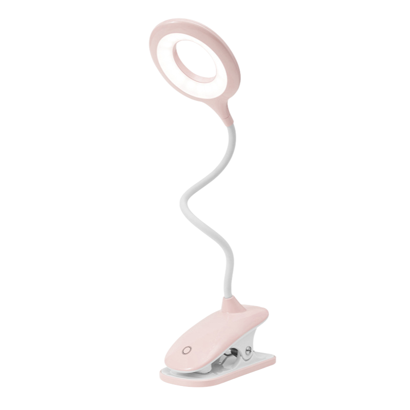 USB Oplaadbare Clip-On Leeslamp met Flexibele Zwanenhals en Dimbaar Licht | Bureauleeslamp | Studielamp | Bedlampje Lezen | Verstelbare Klem | Oplaadbaar | Sansoti