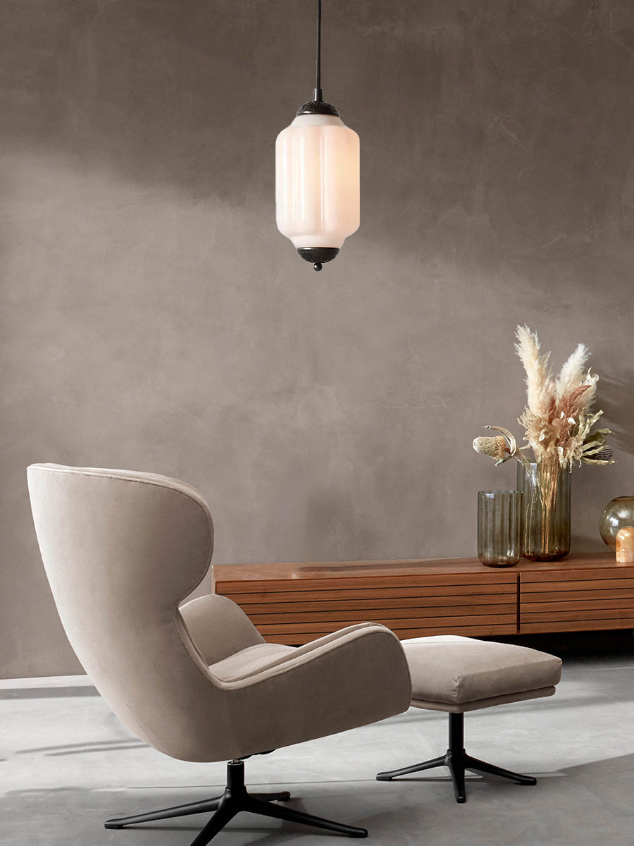 Vintage Glazen Hanglamp met Nostalgische Uitstraling – Verfijnde Verlichting voor Eetkamer en Keuken | Sansoti