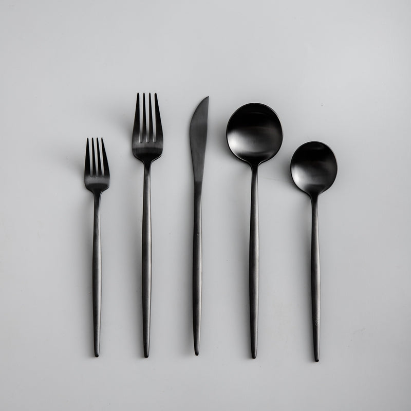 Bestek Set 18/10 RVS met Titanium Coating voor Moderne Gedekte Tafels 4 tot 16 Personen Elegante Tafelbestek | Sansoti