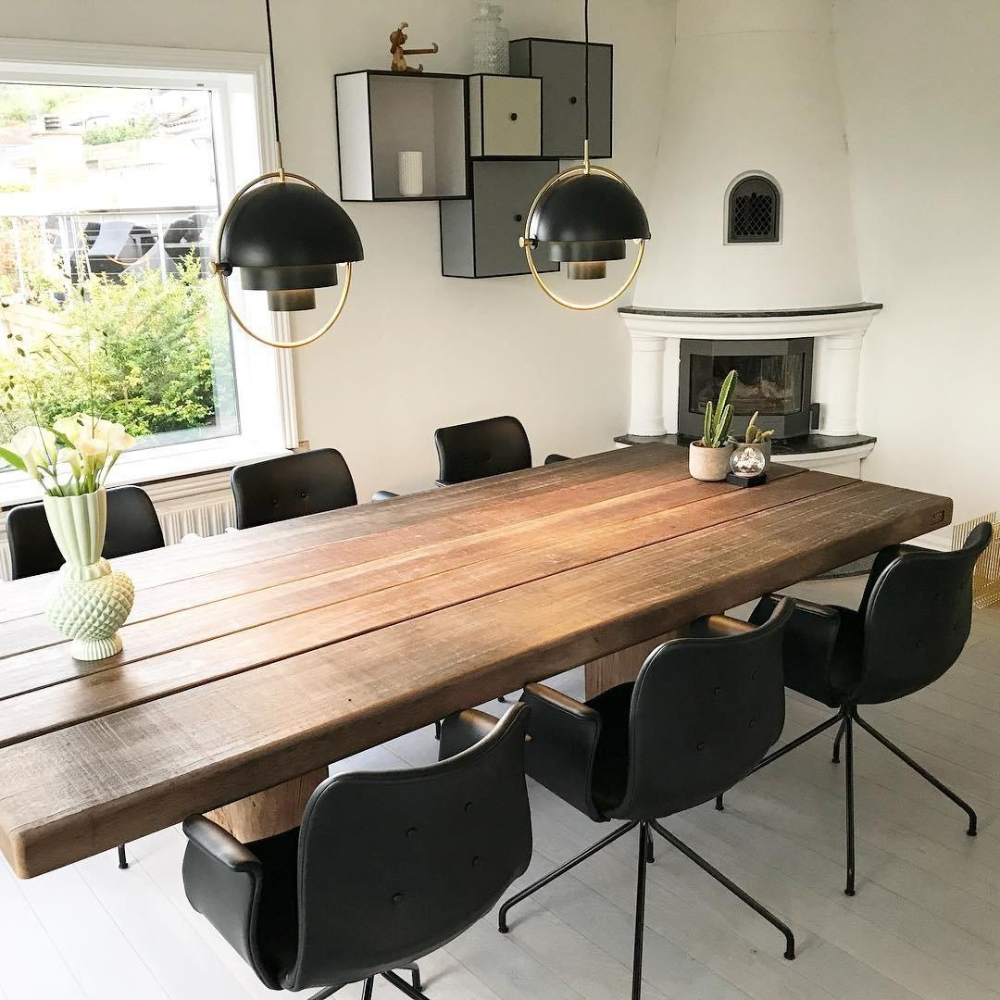 Hanglamp metaal staal E27 zwart messing eettafel woonkamer Scandinavisch design hanglamp draaibare kap modern | Sansoti