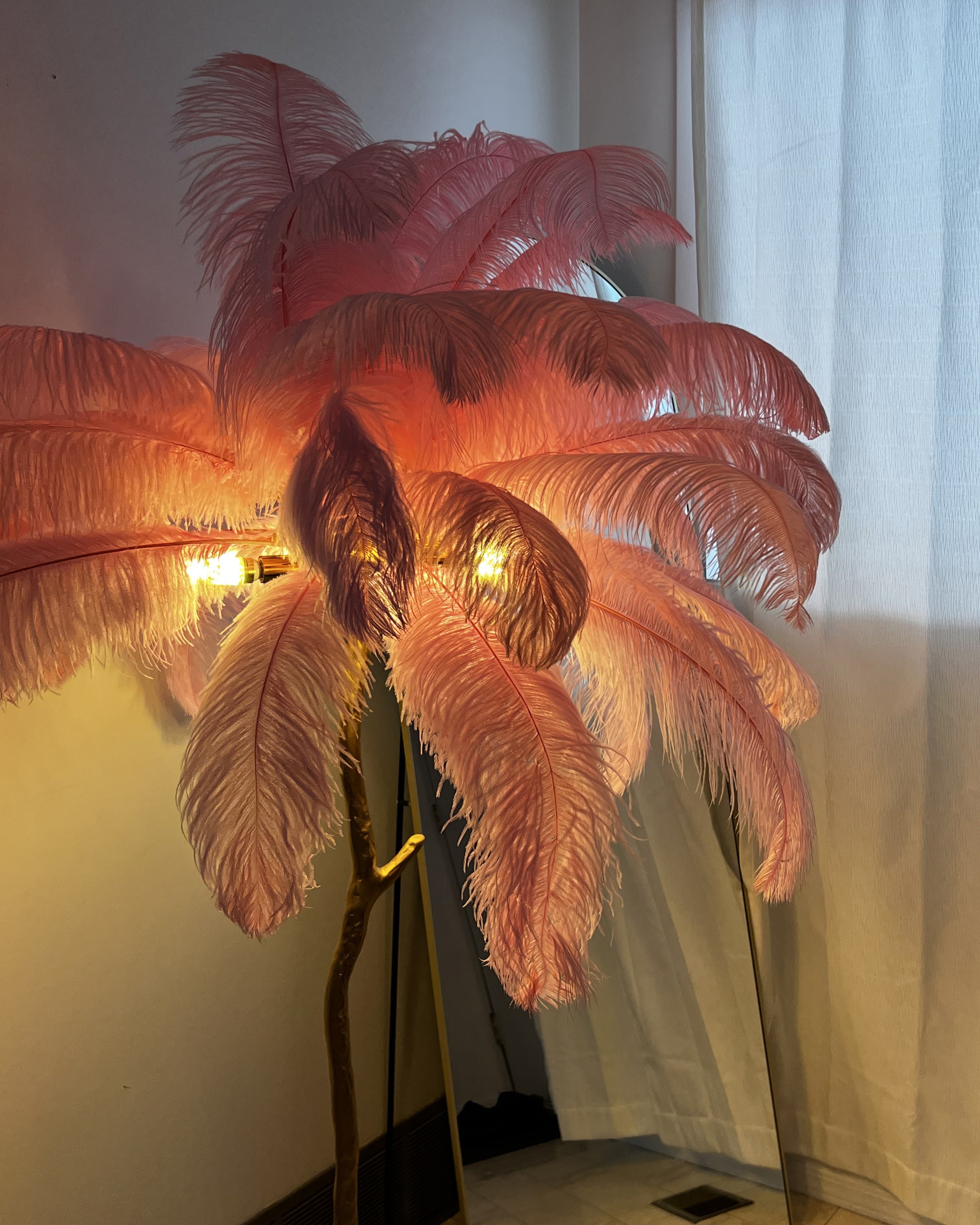 Stehlampe Federn Palme Harz Dekorativ Warmweiß Wohnzimmer Schlafzimmer Standleuchte | Restfield