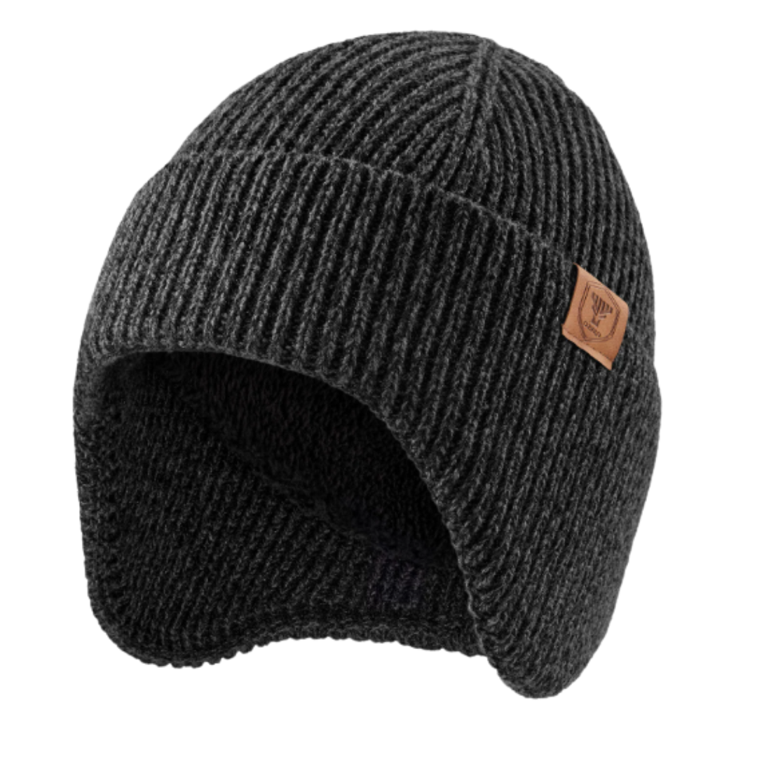 Gestrickte Wintermütze mit Ohrenklappen und weichem Fleecefutter Unisex Outdoor Wintersport Skifahren Wandern | Sansoti