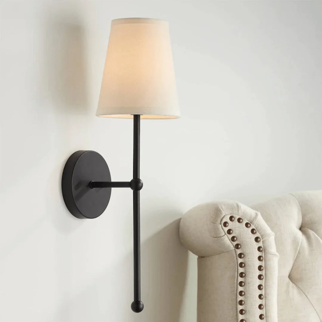 Draadloze LED Wandlamp Oplaadbaar met Afstandsbediening 57cm Metaal Zwart Goud Timer Dimbaar Sfeerlicht | Sansoti
