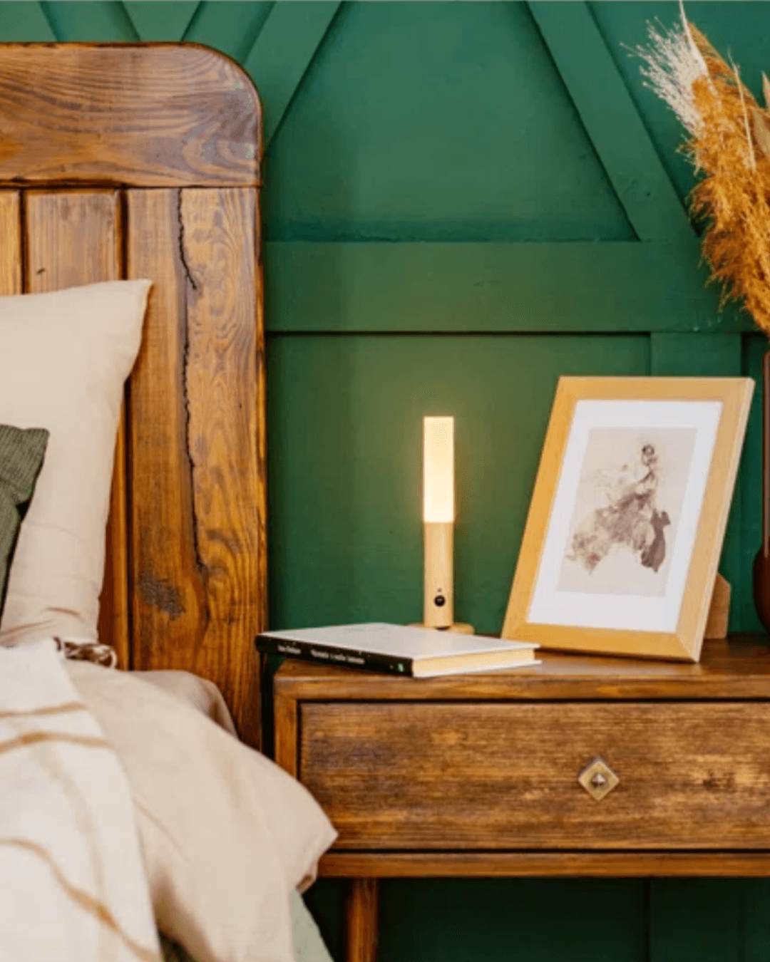 Oplaadbare Houten Wandlamp met Bewegingssensor – Dimbaar LED Nachtlampje voor Hal Gang Slaapkamer | Sansoti