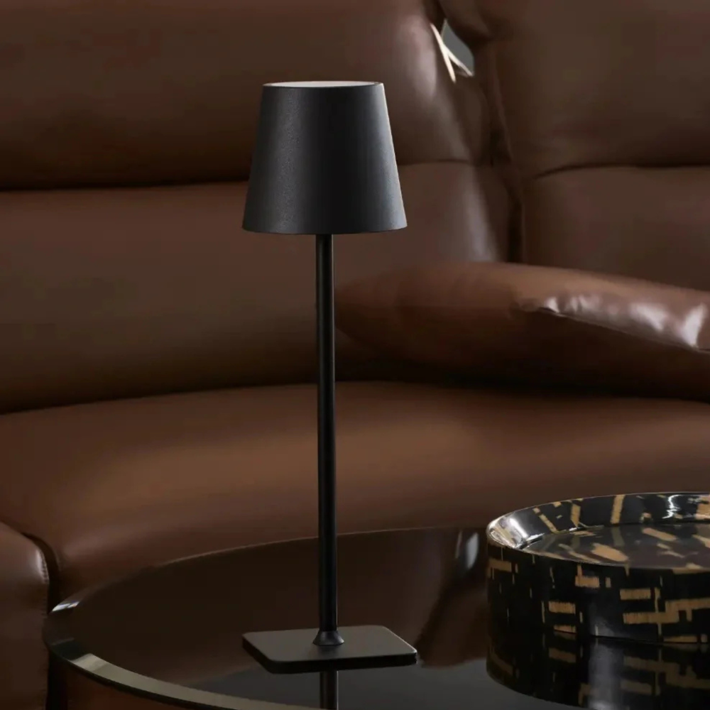 Wireless Table Lamp Dimmable Rechargeable 38cm Metal LED Touch Indoor Outdoor IP54 Waterproof Ambient Lighting | Sansoti