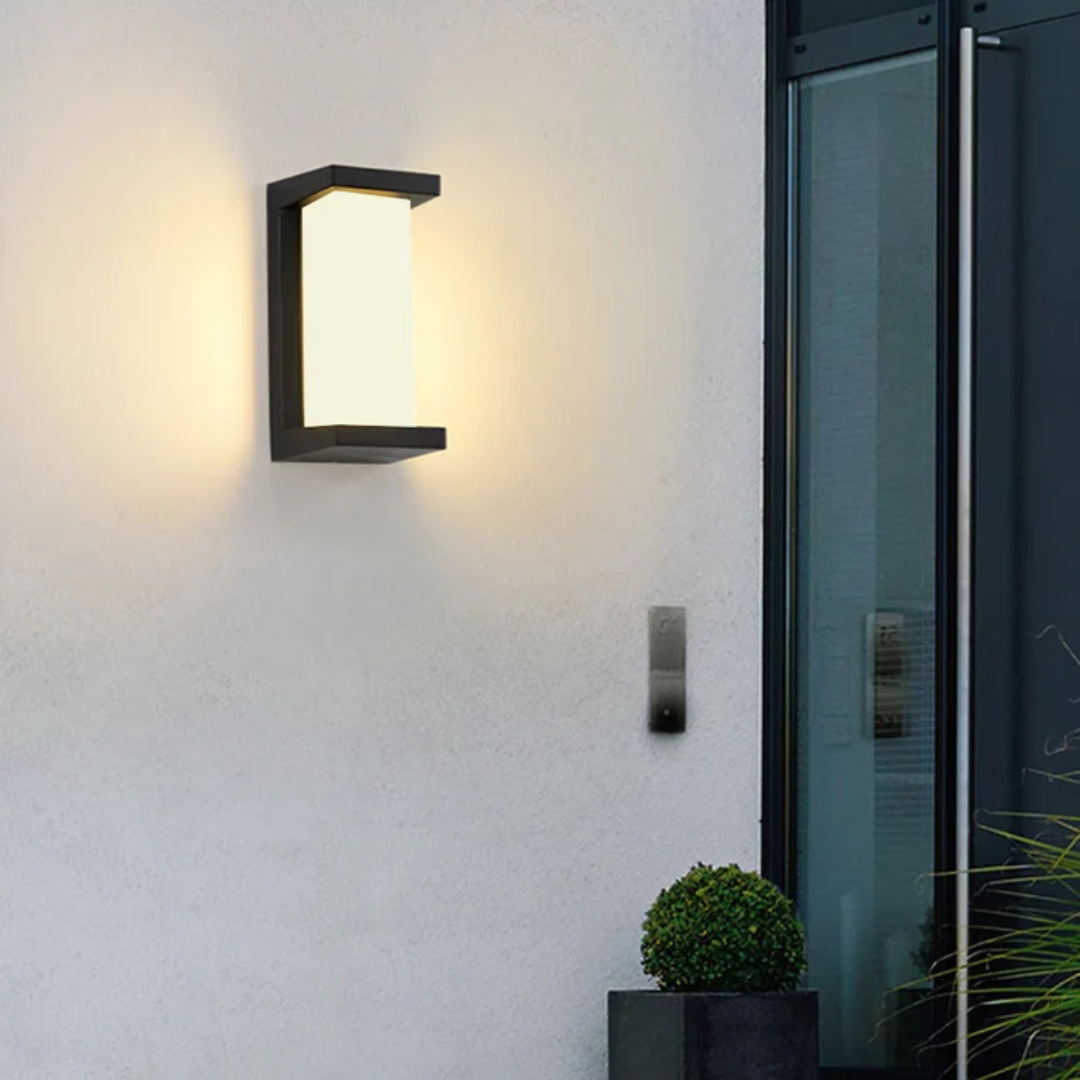 Buitenwandlamp met Bewegingssensor 12,5x26cm Warmwit LED Weerbestendig IP65 Zwart voor Tuin en Terras | Sansoti