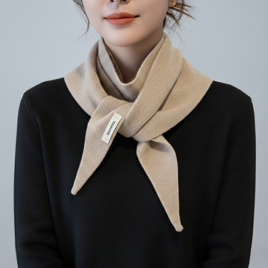 Triangular Knitted Wool Scarf 120x70 cm Soft Neck Scarf Classic Winter Scarf for Women and Men All Seasons | Sansoti