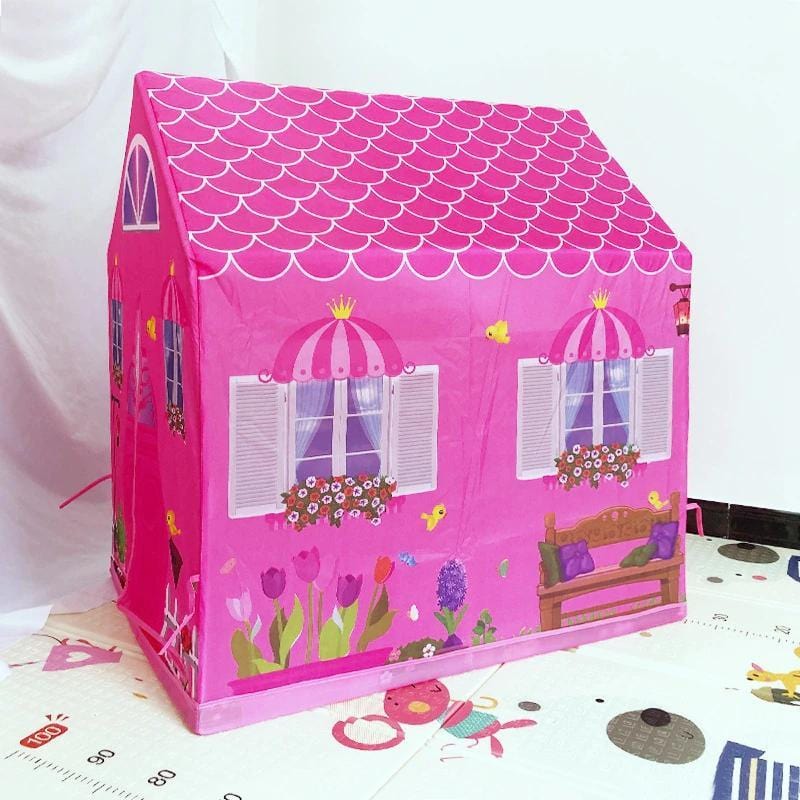 Speeltent Prinsessenhuis Roze Kasteeldesign 105x95x68cm voor Binnen en Buiten Speelgoed Kinderkamer Tent | Sansoti