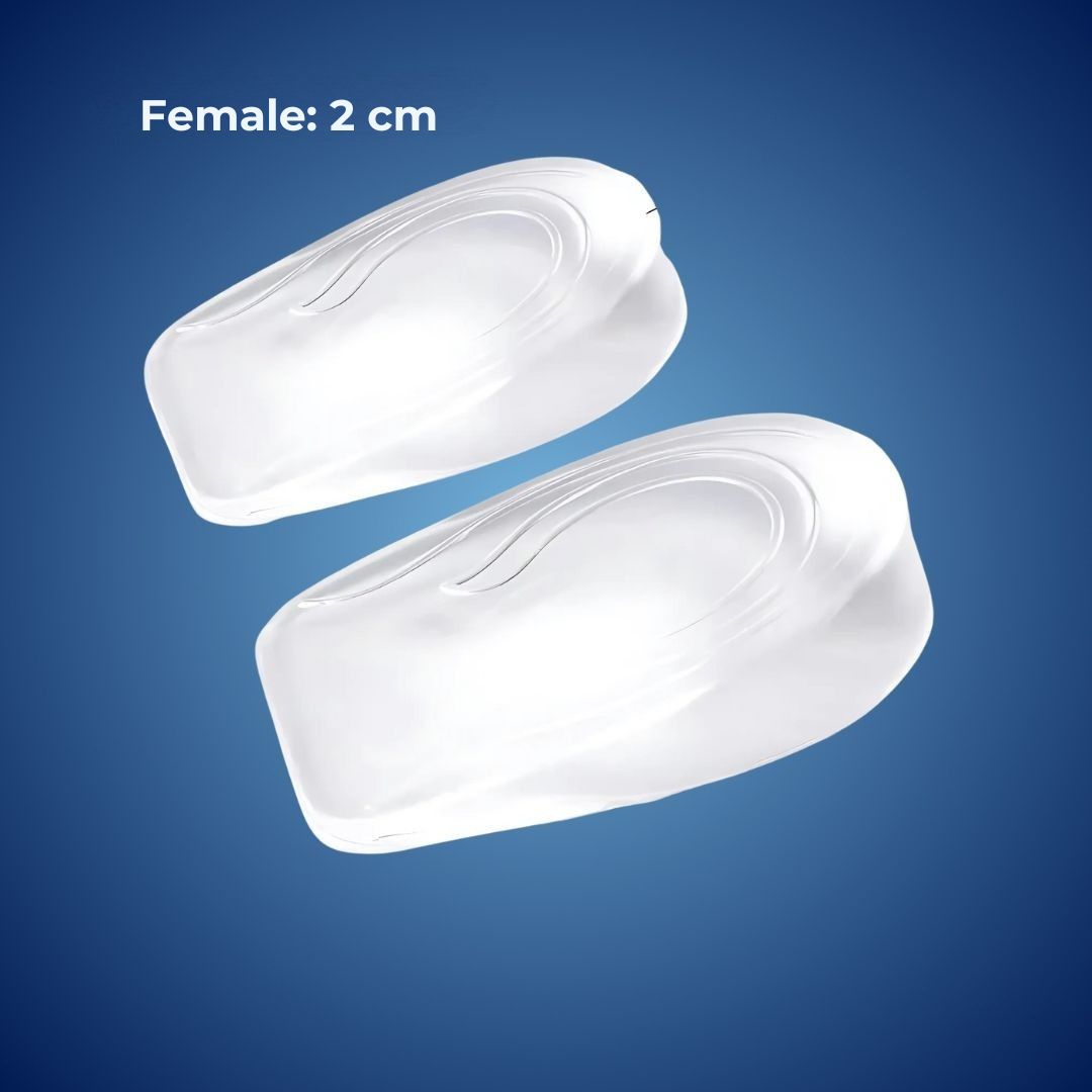 Silicone Gel Heel Cushions for Height Increase and Pain Relief – Anatomical Comfort | Sansoti