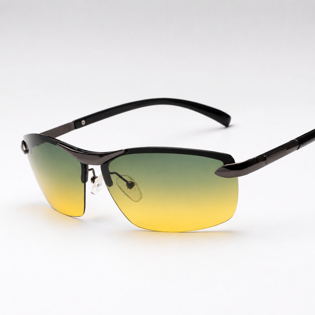 Lightweight Polarized Sunglasses Half-Frame Photochromic UV400 Protection Sports Cycling Driving | Sansoti