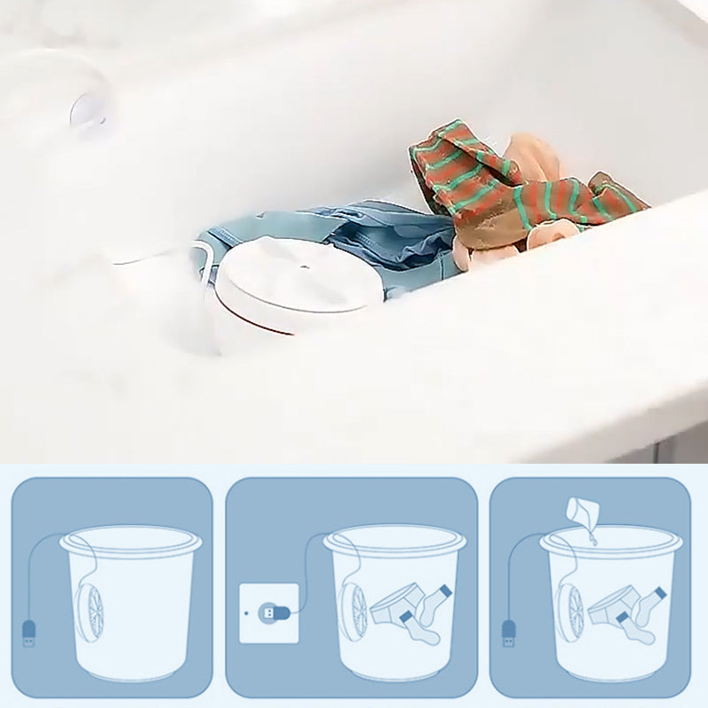 Compacte Ultrasone Wasmachine voor Reis Klein Wasgoed USB Aangedreven Draagbaar Portabel Wasapparaat | Sansoti