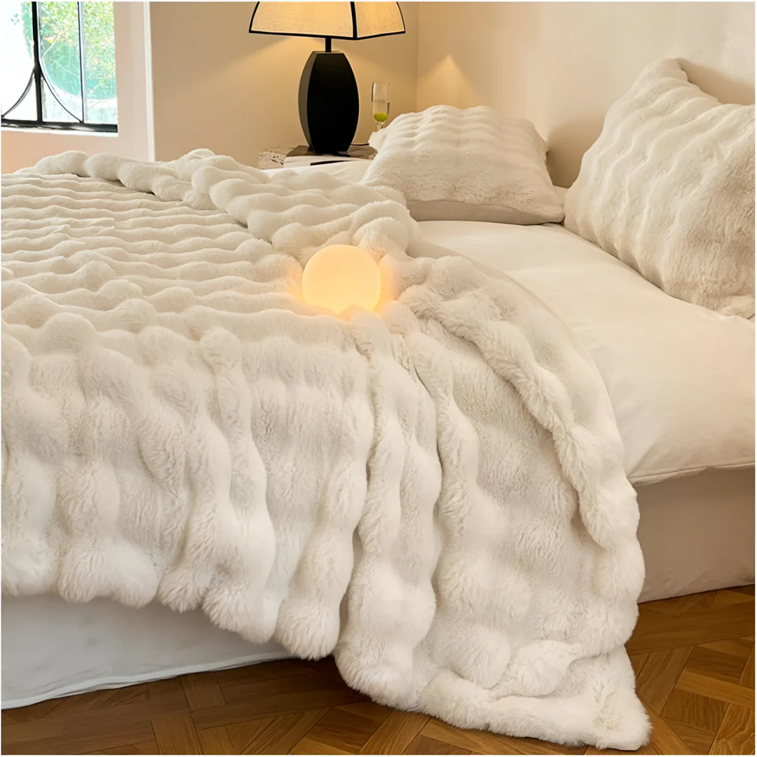 Plaid en polyester, couverture d’hiver - couverture multicouche douce en polaire pour canapé et lit - lavable en machine, confortable et chaude | Sansoti