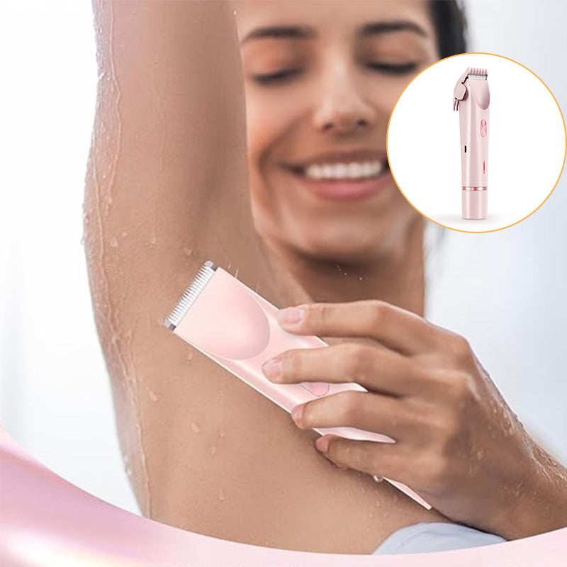 Precisie Trimmer voor Gezicht Oksels Bikinizone – Waterbestendig Oplaadbaar Dubbele Kop | Sansoti