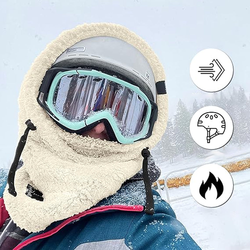 Fleece-Balaclava für den Wintersport mit Nackenschutz, verstellbar, atmungsaktiv, Unisex-Gesichtsmaske für Outdoor-Aktivitäten | Sansoti