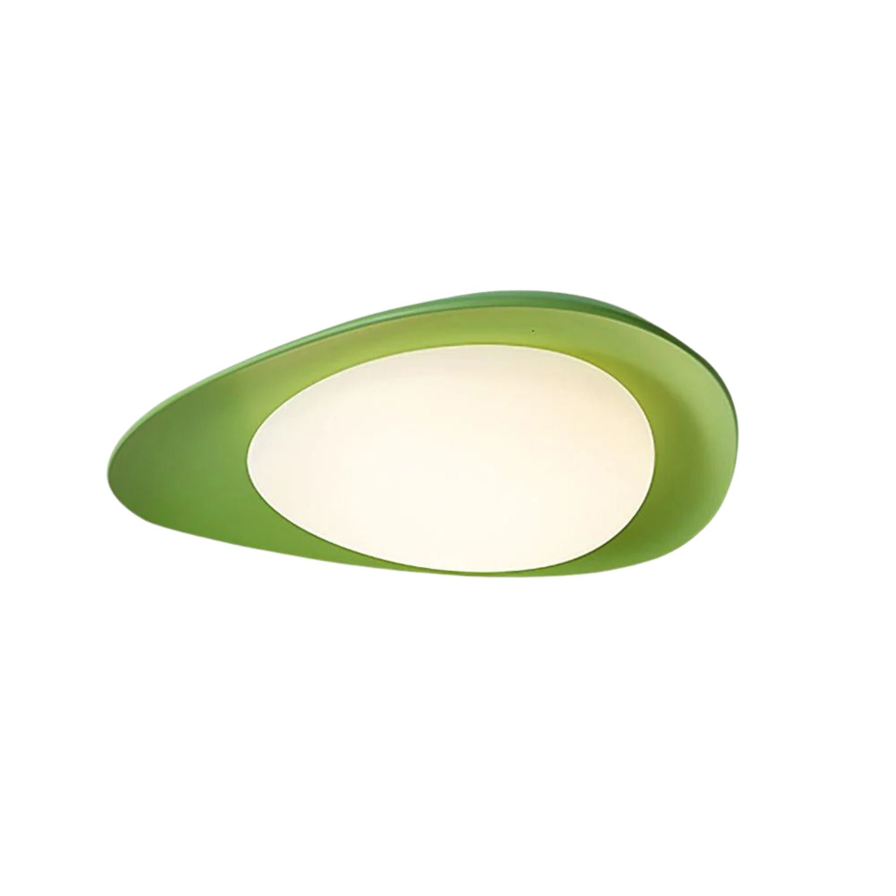 LED Plafondlamp Bladvorm Resin Groen Woonkamer Slaapkamer Eetkamer Organische Plafondlamp Scandinavisch Interieur | Sansoti
