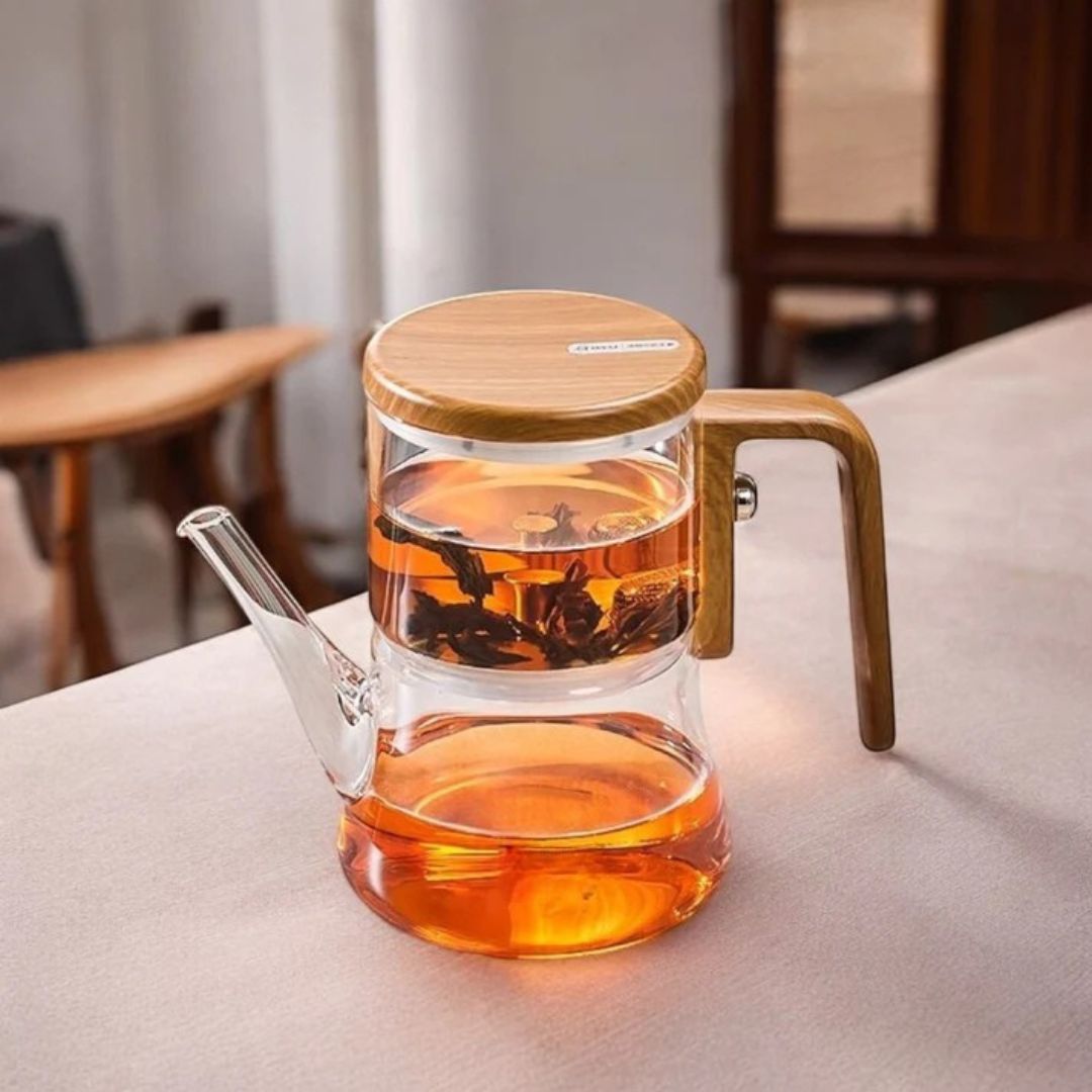 Glass Teapot with Magnetic Filter 740ml Borosilicate Heat-Resistant Removable Infuser Tea Brewing | Sansoti