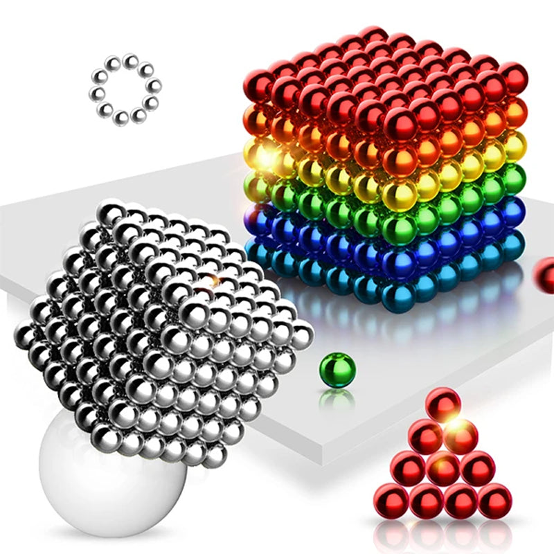 Magnetic Ball Set 216 Pieces Creative Construction Toy Multiple Colors Stress Relief Focus Concentration | Sansoti
