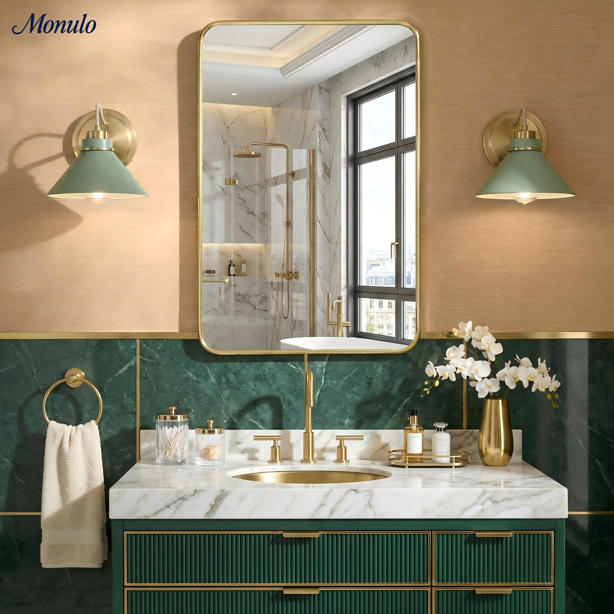 Globe Wandlamp met Gebogen Arm – Moderne Industriële Verlichting voor Badkamer, Slaapkamer en Gang | Sansoti