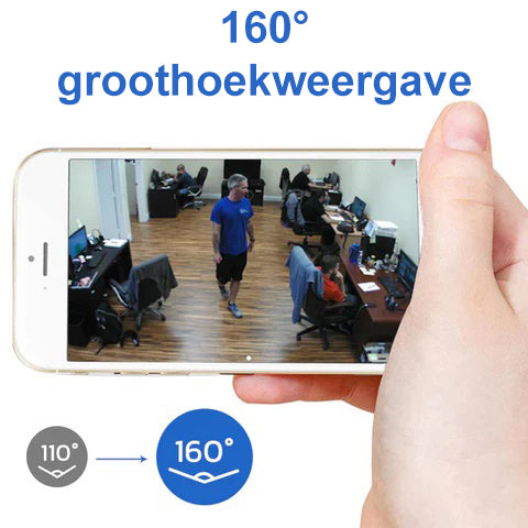 Compacte Beveiligingscamera Full HD 1080p WiFi Nachtzicht met Bewegingsdetectie voor Thuisbewaking en Kinderopvang | Sansoti