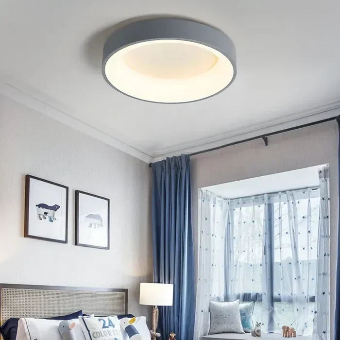 Ronde LED Plafondlamp Scandinavisch Design Wit Grijs Woonkamer Slaapkamer Gang Energiezuinig 30-60cm | Sansoti