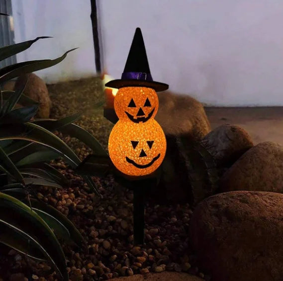 Lampe de jardin solaire avec citrouille 3D ou fantôme de 44 cm, éclairage d’ambiance d’Halloween, éclairage extérieur décoratif | Sansoti