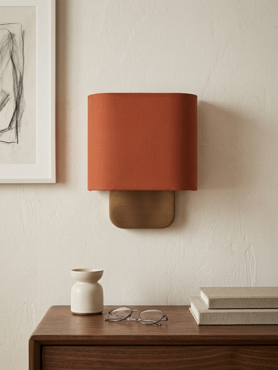 Stoffen Wandlamp met Metalen Fitting voor Leeslicht Slaapkamer | Sansoti