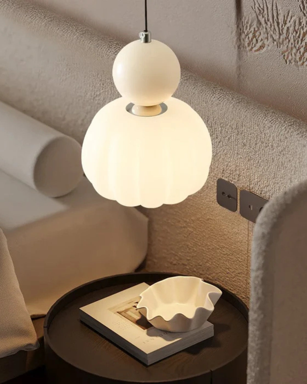 Art Deco Hanglamp Sculptuur met Warme Gloed voor Woonkamer Eetkamer | Sansoti
