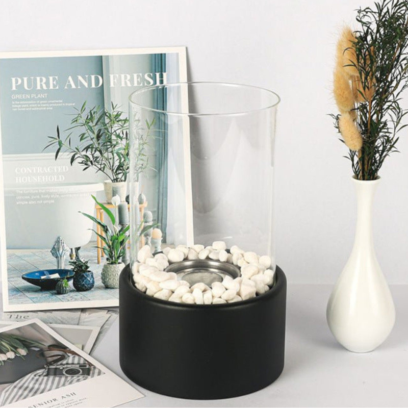 Olielamp met Veilige Vlam Zwart 27×16 cm – Klassiek Design Sfeervolle Avonden Tuinverlichting Terras | Sansoti