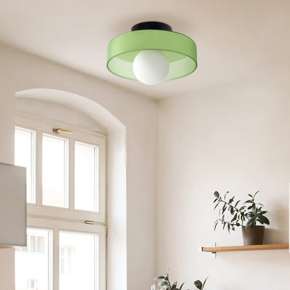 Mulon Decken- und Wandleuchte Glas G9 Bernstein Wohnzimmer Schlafzimmer Design Beleuchtung Modern Rund | Restfield