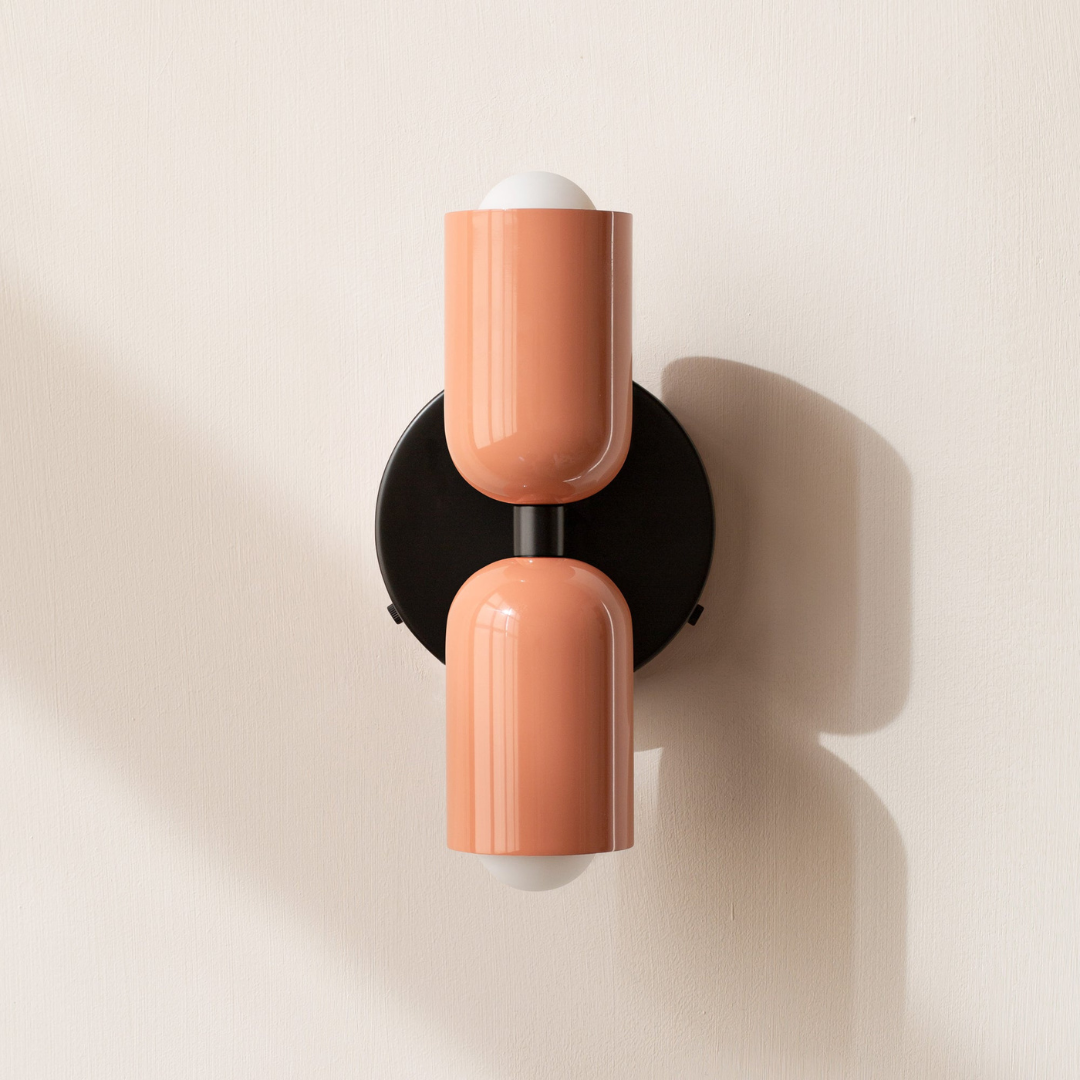Doppelte LED-Wandleuchte aus Edelstahl Warmweiß 3000K Innen- und Außenbeleuchtung Modernes Design Wohnzimmer | Sansoti