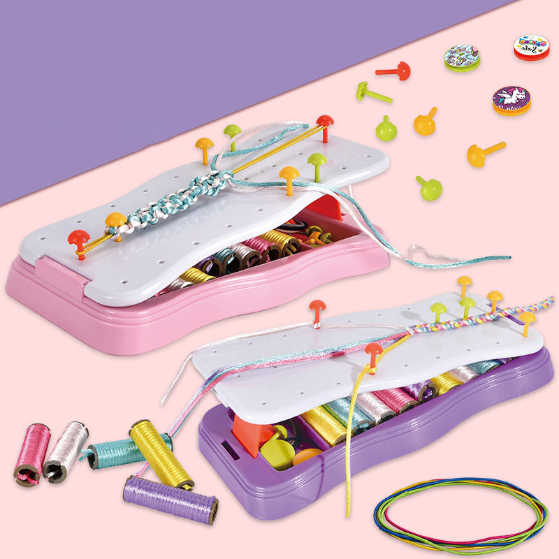 Kids' Braiding Kit for Making Bracelets Creative Toy with Braiding Disc Beads and Accessories DIY | Sansoti