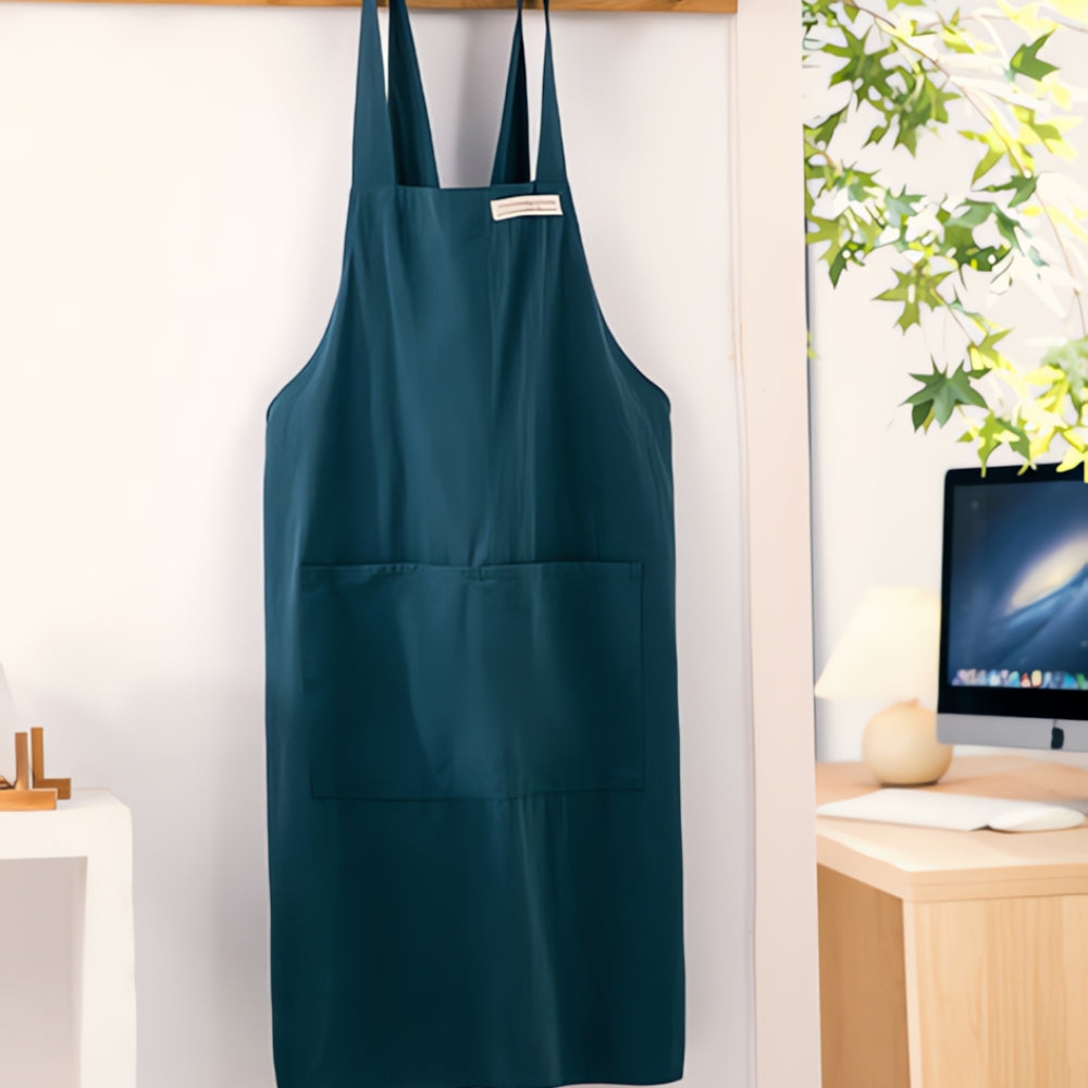 Minimalistisch Katoenen Kruisbandschort met Zakken – Keuken Horeca Barista Café Bakken Koken Schilderen Ambacht | Sansoti