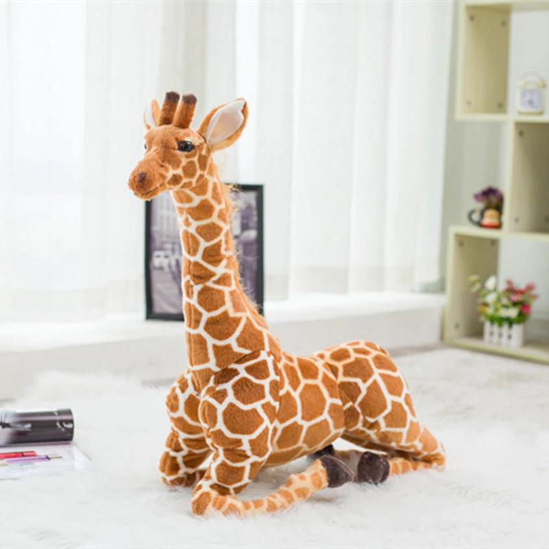 Giraffen-Kuscheltier XXL aus weichem Plüsch – Dekoration fürs Kinderzimmer, 80–140 cm, stehendes Tier, Geschenk für Kinder | Sansoti