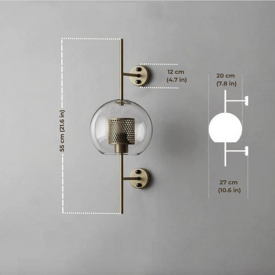 Moderne Glazen Wandlamp – Stijlvolle Verlichting met Klassieke Uitstraling | Sansoti