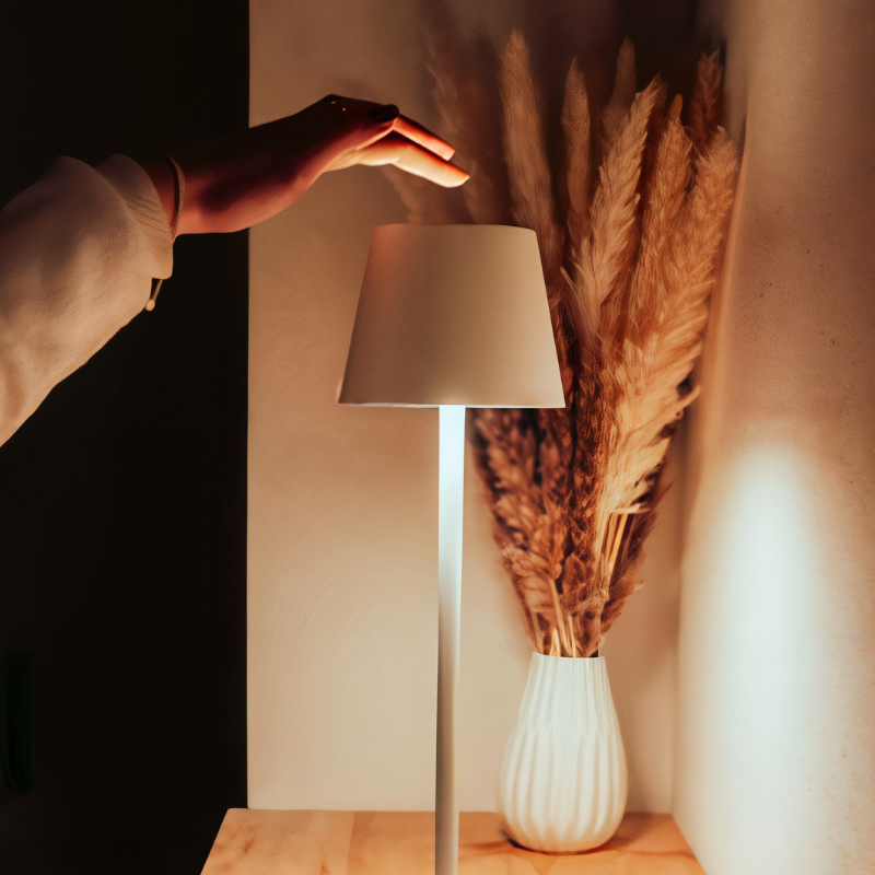 Wireless Table Lamp with Dimmable LED Lighting and Rechargeable Battery | Waterproof for Indoor and Outdoor | Sansoti