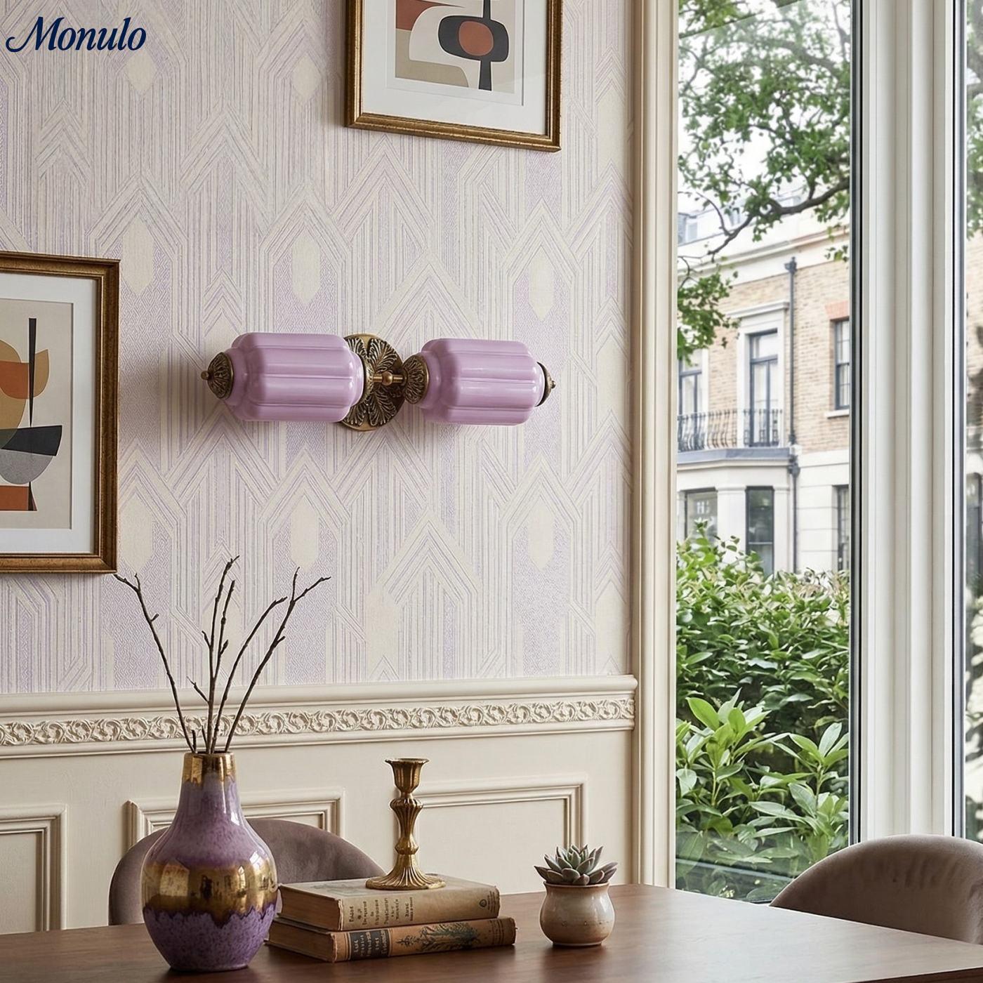 Vintage Glazen Wandlamp Horizontaal Model Eloise Lichtbron voor Woonkamer en Gang | Sansoti
