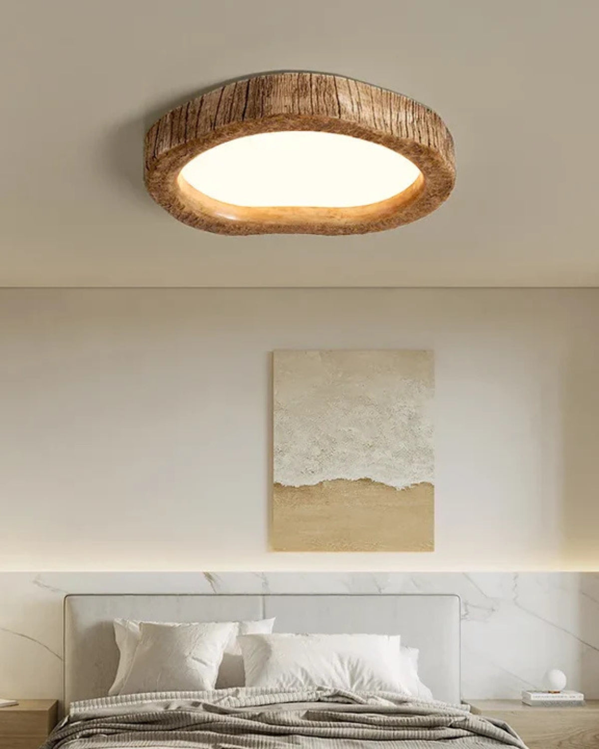 Moderne Holzdeckenleuchte mit warmer LED-Beleuchtung und minimalistischem Design | Restfield