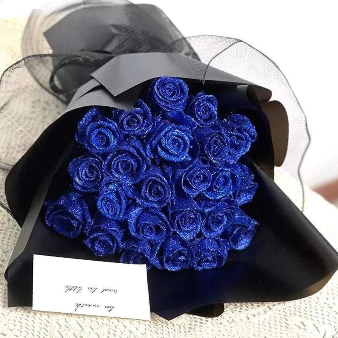 Glitter Kunstbloemen Rozen Set voor Decoratie - Blijvende Pracht met Fonkelend Effect - Ideaal voor Feesten & Geschenken | Sansoti