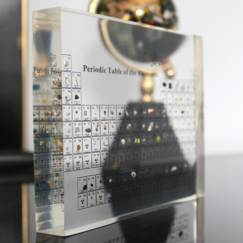 Illuminated Periodic Table 83 Real Elements Acrylic Wood Display Chemistry Decoration Educational Gift | Sansoti